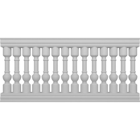 Ekena Millwork Fiberthane York Balustrade Railing Kit, Style C (6 3/8" On-Center Spacing to Pass 4" Sphere Code) BALK42X084YOC